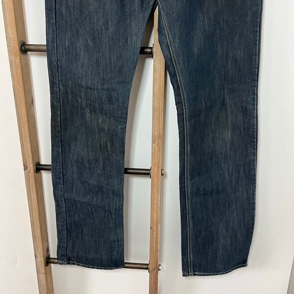 Levi's 514 Slim Straight Darker Blue Denim Jeans Size 34x34 - Picture 3 of 10